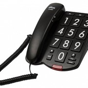 Телефон проводной RITMIX RT-520 black, без дисплея,с большими кнопками и крупн. цифрами, цвет слонов фото
