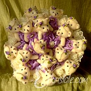 Букет из 17 мишек фиолетовый фотография