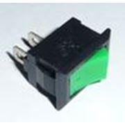 Выключатель KCD5-101, без подсветки 220V, зеленый (2ноги), 250V (ON-OFF) супер малый фотография