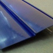 Двойной ценникодержатель HSAC+CGD выпуклый синий для металлических полок Hermes + внизу прозрачный CGD, длина 1318 мм. фото