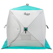 Палатка зимняя PREMIER куб, 1,8 × 1,8 м, цвет biruza/gray