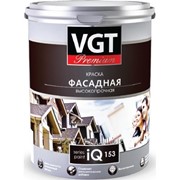 Краска акриловая ВГТ Premium фасадная iQ153 высокопрочная, база А, 2л фото