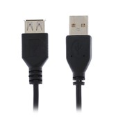 Кабель-удлинитель 'Гарнизон' GCC-USB2-AMAF-1.8M, USB2.0, A(m)-A(f), 1.8 м, черный