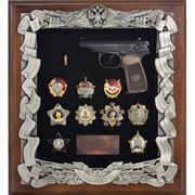 Гальванопластика Панно Пистолет Макарова со знаками СССР фото