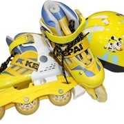 Роликовые коньки Набор KEPAI Желтый (+шлем+защита колени,локти,запястья,разм 30-33) SS-CHIN-STAR-7 30-33 жел фото