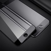 Защитное стекло 9D LuazON для iPhone 7/8/SE2020, полный клей, 0.33 мм, 9Н, чёрное фотография