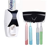 Автоматический Ванная комната Настенный диспенсер для зубных паст с пятью держателем зубной щетки