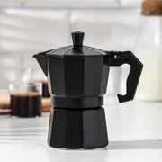 Кофеварка гейзерная Доляна Alum black, на 3 чашки, 150 мл