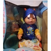 Малыш кукла с аксессуарами многофункциональный в синем костюме фото