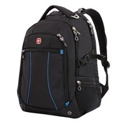 Рюкзак SWISSGEAR, 15,полиэстер 900D/рипстоп, 36x19x47 см, 32 л, черный/синий фотография