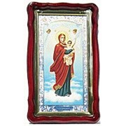 Икона храмовая с багетом Благодатное небо Божья матерь, в фигурном киоте 35х60 фото