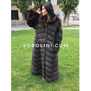 Шуба в пол из соболя Баргузин фото