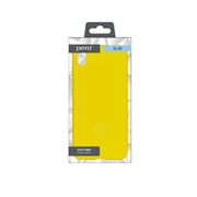 Чехол клип-кейс PERO LIQUID SILICONE для Apple iPhone X/XS желтый фотография
