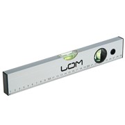 Уровень алюминиевый LOM, 2 глазка, линейка, 300 мм
