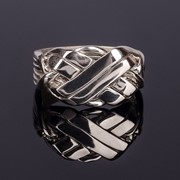Серебряное кольцо головоломка от Wickerring фотография