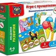 Vladi-Toys Игра с прищепками 5303-04 “Внимательный малыш“ фото