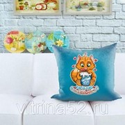 Декоративная подушка “Рыжий кот со сметаной“ фото