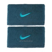 Hапульсники теннисные Nike Swoosh Wristbands Double Wide (2 шт.) Midnight Turq/Teal