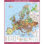 Країни Європи. Економічна карта, м-б 1:4 000 000 (на планках) фото