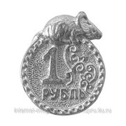 Кошельковая фигурка Монетка с мышкой, олово фотография
