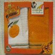 Набор махровых полотенец "Апельсин"