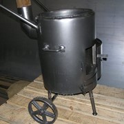 Мобильная печь твердотопливная - дрова, уголь. фото