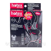 Хотекс / “Hotex®“ майка-корсет с коротким рукавом черная, корректирующая медицинская компрессионная с фото