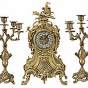 Бронзовые каминные часы с канделябрами “КАРРАНКА ТАПАДО“ (комплект) арт.BP-2706428-D Belo De Bronze фото