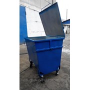 Бак для мусора без крышки металлический 1100 литров, задняя загрузка фотография