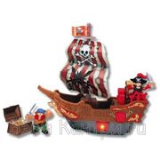 Игровой набор Приключение пиратов. Битва за остров (корабль с красным парусом пираты сокровища) Keenway 10754