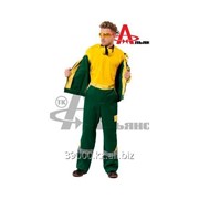 Летний костюм Баланс с полукомбинезоном, зеленый с желтым фото