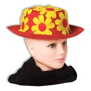 Аксессуар для праздника Forum Novelties Шляпа клоунская с цветами красная взрослая