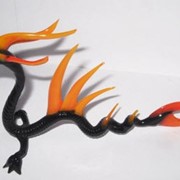 Огненный китайский дракон. Фигурка из стеклам (Львов). фото