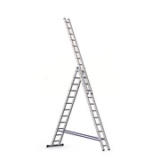 Алюминиевая трехсекционная лестница 3х9 серия Н3 фото