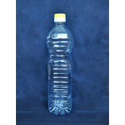 Тара ПЭТ: бутылка-нахлобучка 1л с крышкой в комплекте фотография