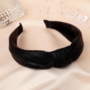 Ободок для волос 'Престиж' 3 см, чёрный металлик фото