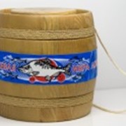 Икра лососевая зернистая фасованная - деревянный бочонок по отдельному заказу фото