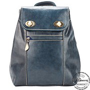 Женский кожаный рюкзак "Палермо" (синий)