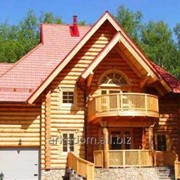 Строительство деревянных домов из оцилиндрованного бревна фото