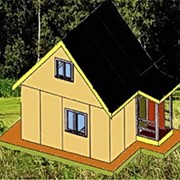 Дом садовый панельно щитовой 4.8x3.9 фото