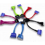 Кабель Thermaltake IDE XRound cable ATA133/100/66 (3 connectors) 48см Blue фото