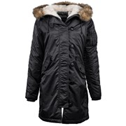 ​ Куртка аляска женская зимняя Alpha Industries Elyse Black. Размеры в наличии XS (40/42 РОС) - L (46/48 РОС) фото