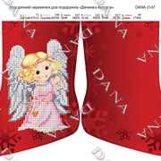 Новогодний сапожок для вышивки бисером Девочка Ангелочек фото