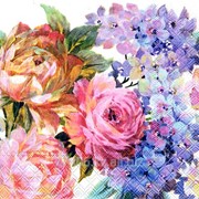 Салфетка для декупажа Акварельные цветы фото