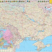 Украина. Крым. Европа. Карта автомобильных дорог фото