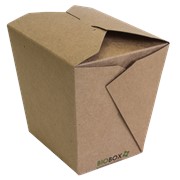 Бумажный контейнер для вок Крафт BioBox 700 мл фото