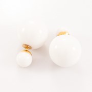 Серьги - шарики ''Dior'' (белые) 216552(2) фото