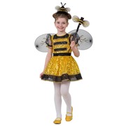Карнавальный костюм для детей Батик Пчелка в платье золотистая детский, 28 (110 см) фотография