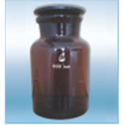 Бутыль для реактивов с пришлиф. пробкой 2500мл (шир. горло, темн. стекло) 200801 фотография