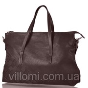 Кожаная женская сумка LILOCA LC10292-dark-brown